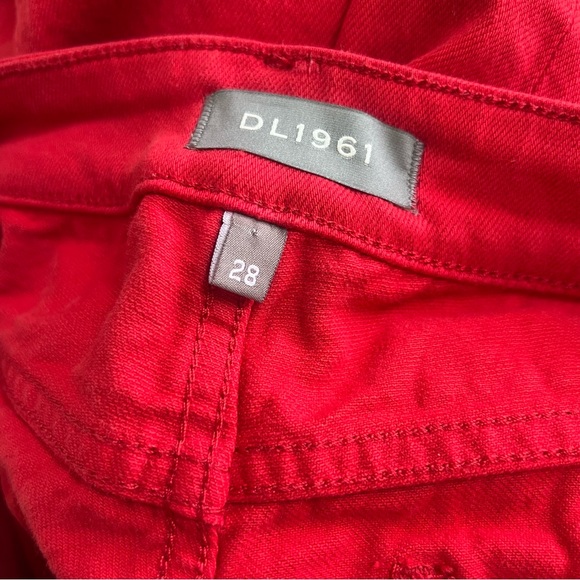 DL1961 Jerry High Rise Vintage Straight Jeans in Outlaw Red size 28 - Picture 9 of 11